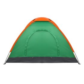 2-Person Waterproof Camping Dome Tent for Outdoor Hiking Survival Orange & Green