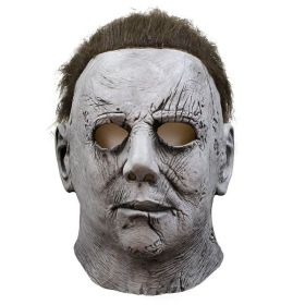 2022 Michael Myers Masks Halloween Horror Cosplay Costume Latex Props Latex Horror Scary Masks for Adult Cosplay Costume Grey (Color: 1)