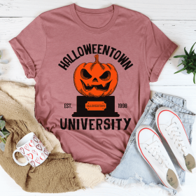 Merchmallow Halloween University T-Shirt (Color: Mauve, size: 2XL)