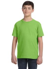 Youth Fine Jersey T-Shirt - VINTAGE BURGUNDY - XS (Color: KEY LIME, size: XL)