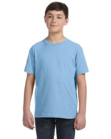 Youth Fine Jersey T-Shirt - VINTAGE BURGUNDY - XS (Color: Light Blue, size: S)