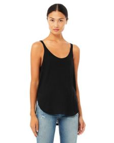 Ladies' Flowy Side Slit Tank - BLACK - S (Color: Black, size: M)