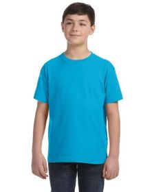 Youth Fine Jersey T-Shirt - VINTAGE BURGUNDY - XS (Color: Turquoise, size: M)
