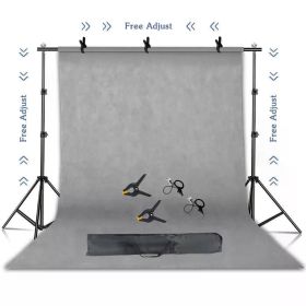 SH 3 Size Background Stand Frame Kit Support System Backdrops for Photography Photo Studio Chromakey Green Screen Stand (Size (mm): 2000x3000mm, Color: Gray Cloth)