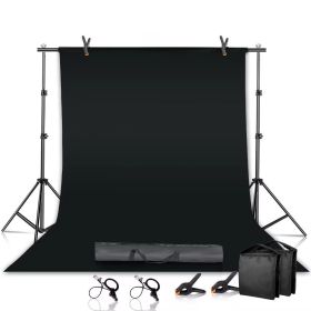 Background Stand Kit Support System Backdrops With Adjustable Stand for Photography Photo Studio Chromakey Green Screen Frame (Size (mm): 2000x2000mm, Color: Black Cloth Kit)