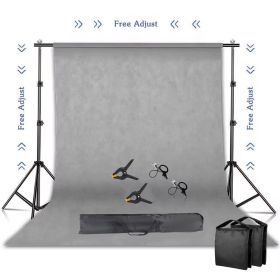 Background Stand Kit Support System Backdrops With Adjustable Stand for Photography Photo Studio Chromakey Green Screen Frame (Size (mm): 2600x3000mm, Color: Gray Cloth Kit)