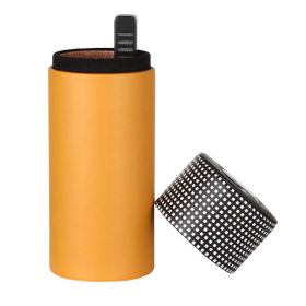 GALINER Cigar Humidor Jar With Hygrometer Puro Humidity Humidifier Smoking Accessories Travel Charuto Box Tube Cigar Case (Color: C Logo Yellow)