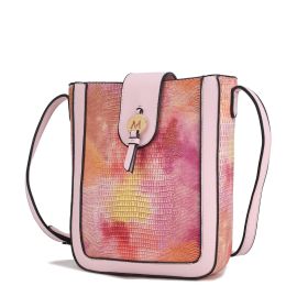 MKF Collection Molly Women's  Crossbody Bag By Mia K (Material: Vegan Leather, Color: Pink)
