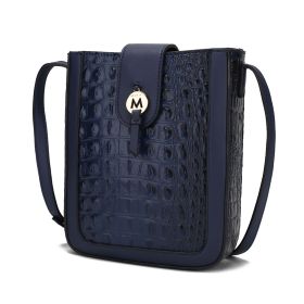 MKF Collection Molly Women's  Crossbody Bag By Mia K (Material: Vegan Leather, Color: Navy)