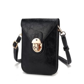 MKF Collection Havana Women Phone Crossbody Bag by Mia K (Material: Vegan Leather, Color: Black)