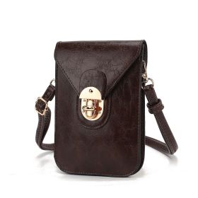 MKF Collection Havana Women Phone Crossbody Bag by Mia K (Material: Vegan Leather, Color: Coffee)