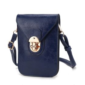 MKF Collection Havana Women Phone Crossbody Bag by Mia K (Material: Vegan Leather, Color: Navy)