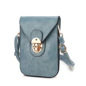 MKF Collection Havana Women Phone Crossbody Bag by Mia K (Material: Vegan Leather, Color: Denim)