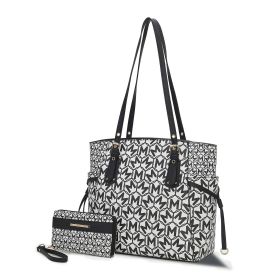 MKF Collection Pauline Tote Bag with Wallet by Mia K (Material: Vegan Leather, Color: Black)