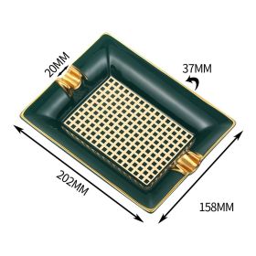 Galiner Ceramic Ashtrays Home Cigar Accessories With Holder Portable Ash Tray Smoke Gadgets Cigar Ashtray (Color: GA-136G)