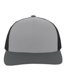 Pacific Headwear 104C Trucker Snapback Hat (Color: HT GR/ LT C/ L C, size: OS)
