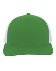 Pacific Headwear 104C Trucker Snapback Hat (Color: KELLY/ WHITE, size: OS)